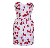 Image of Cherry Print Pin-Up Dress