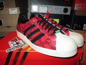 Image of adidas Superstar 80s CNY "Year of the Snake - Cardinal Red"