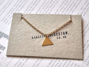 Image of Raw Brass Triangle Necklace