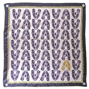 Image of Basset Hound Silk Scarf