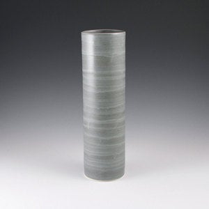 Image of Tall Cylinder Vase in Steel Grey No. 6