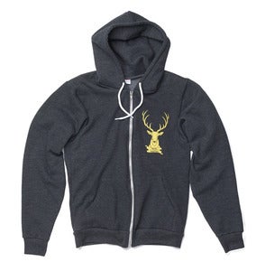 Image of Stag Logo Hoodie // Dark Heather Grey // 