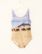 Image of POPUPSHOP swimsuit, horse print