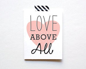 Image of Love Above All Card by The Paper Cub Co.