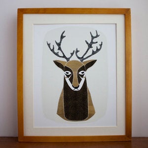 Image of Cross Reindeer Portrait by Gingiber