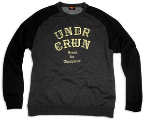 Image of ALL GOLD CREW | black/dark grey heather