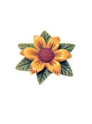 Image of Carved Resin Flower Brooch by Hotcakes Design