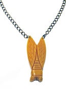 Image of Carved Bee Necklace by Hotcakes Design
