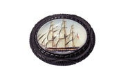 Image of Carved Resin Ship Brooch by Hotcakes Designs