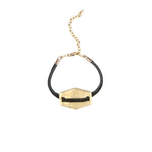 Image of Threaded Bronze Amulet Bracelet - Hexagon - MORE COLORS