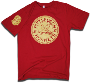 Image of Pittsburgh Hornets custom 1936 hockey tee by Backpage Press