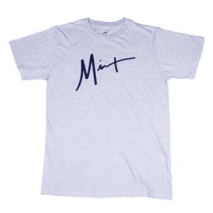 Image of Mint Heather Gray Script Tee