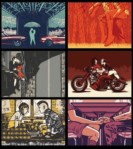 Image of El Jefe Design Postcard Set 2- Couples