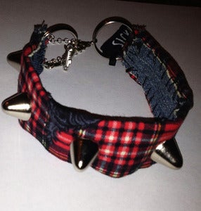 Image of SICK CHOKER - YORKIE TARTAN PUNK
