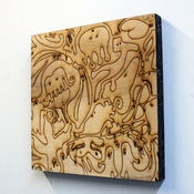 Image of twins and the knife thrower - laser cut print