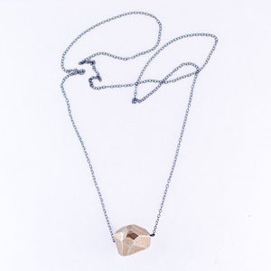 Image of single rock necklace - steel