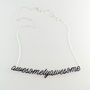 Image of text necklaces