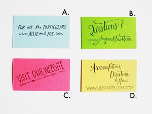 Image of Custom Calligraphy Wedding Website Rubber Stamp