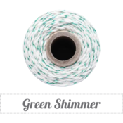 Image of Green Shimmer - Green Metallic & Natural Baker's Twine
