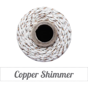 Image of Copper Shimmer - Copper Metallic & Natural Baker's Twine