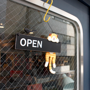 Image of Wood sign board -open/close