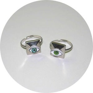 Image of Grunge Collection: Studded Evil Eye Rings