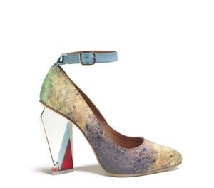 Image of Miista Tara Digital Print Court Shoe Perspex Heel 