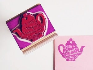 Image of Custom Tea Pot Return Address Stamp