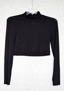 Image of Black Crop Top {Size L}