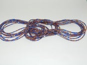 Image of Plum and Blue Single Strand glass bead 