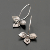 Image of Open Lotus Sterling Earrings