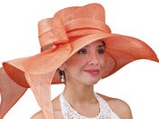 Image of Big Brim Sinamay Hat - Orange 