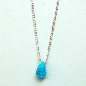 Image of Sky Blue Druzy Necklace 