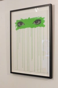 Image of "Sometimes I Look Into Your Eyes...(Green)" ltd. edition giclee print by Mydogsighs