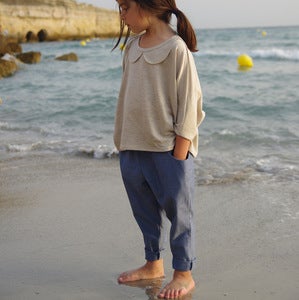 Image of Pantalon Qiu chambray (vu dans Papier Mache)