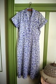 Image of 1940s Nylon Geometric Print Dress - L/XL