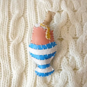 Image of Dippy Egg Brooch - Blue
