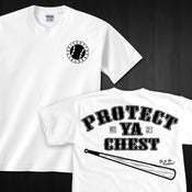 Image of "PROTECT YA CHEST" White Tee