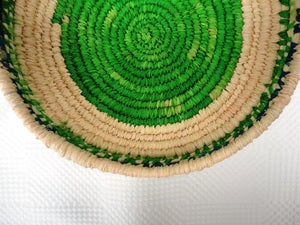 Image of ^green fields^ woven bowl 2012