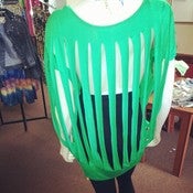 Image of Green Destroyed back Top 