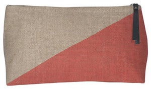 Image of Sasha Large Linen Cosmetic Bag:: Sandalwood