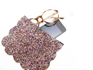 Image of Glitter Scallop Purse - Rainbow