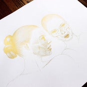 Image of Reflection of Beauty Gold Screen Print by Emily Evans