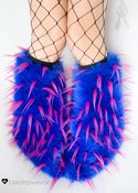 Image of Spiked fluffies uv blue/neon pink