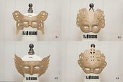 Image of Paper Mache Masks - FOUR Styles - Child to Adult - Photography Prop
