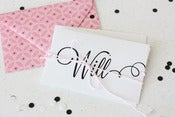 Image of Will you be my bridesmaid linen printed cards