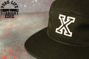 Image of Black 5 Panel Hat 