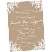 Image of Lace and Burlap wedding invitations