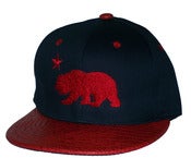 Image of Califorina Republic Blue/Red Croc Print Strap back Hat Cap