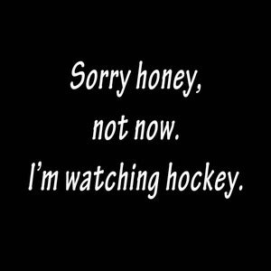 Image of Sorry Honey...watching hockey shirt
